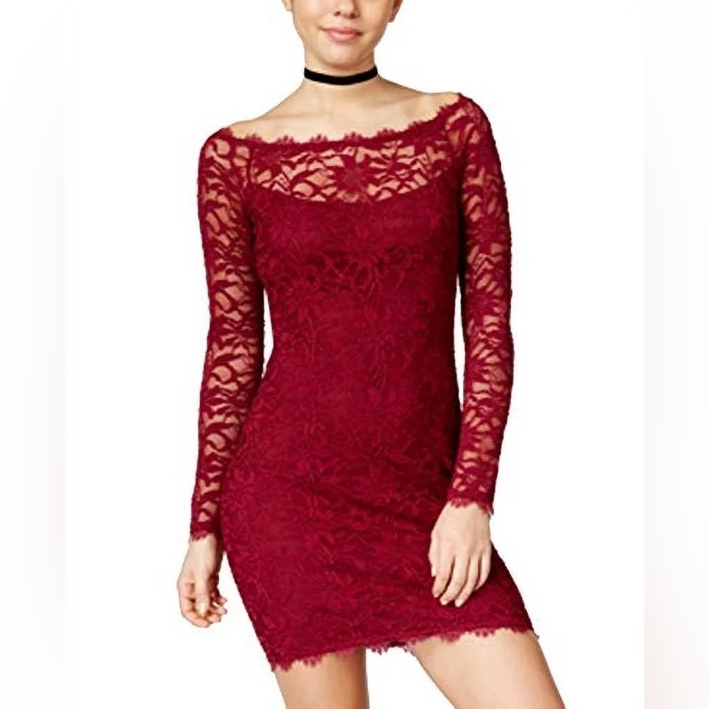 Burgundy Red Lace Sheath Body-Con Dress ♥️ NWOT